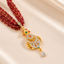 Pallavi Rajwadi Navratna Pendant Gold Necklace