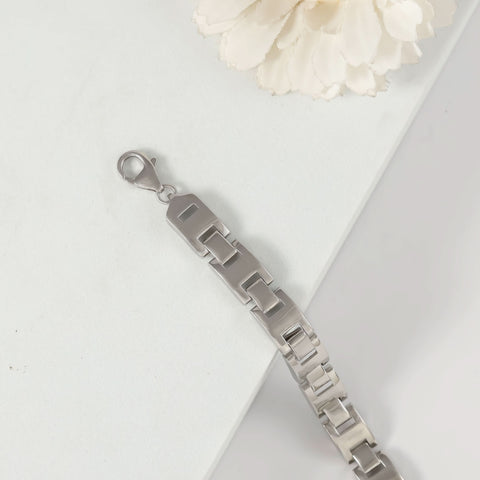 Premium Finish Silver Bracelet For Him