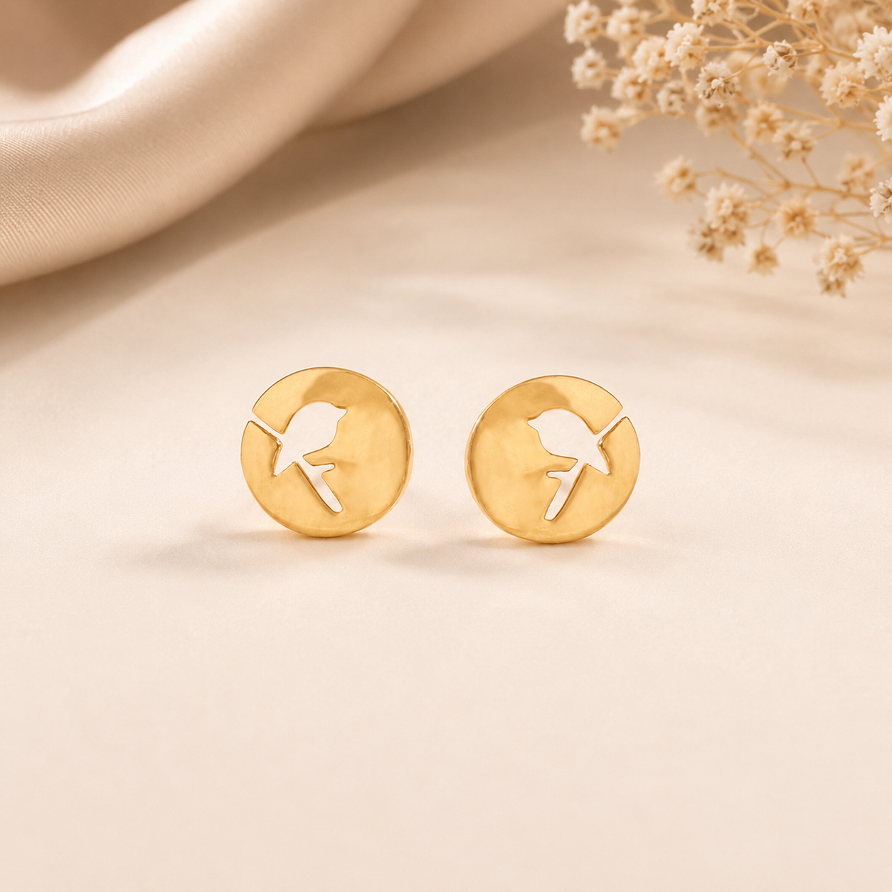 Siya Flying Bird Gold Earrings