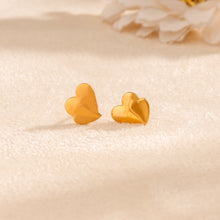 Reeva Mini Heart Gold Earrings
