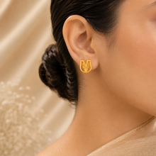 Seema Graceful Bud Gold Earrings
