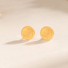 Divine Lakshmi Coin Gold Earrings