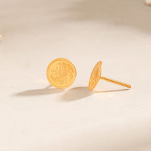 Divine Lakshmi Coin Gold Earrings