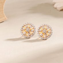 Mahika Circular Spark Gold Earrings