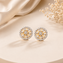 Mahika Circular Spark Gold Earrings