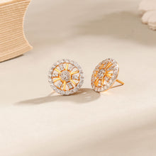 Mahika Circular Spark Gold Earrings