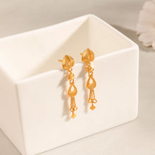 Fiza Golden Leaf Drop Gold Earrings