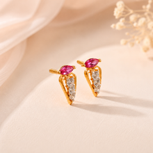 Falak Pink Spark Gold Earrings