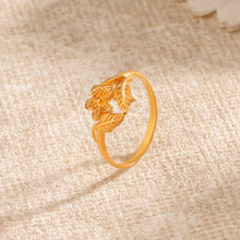 Diya Leafy Bloom Charm Gold Ring