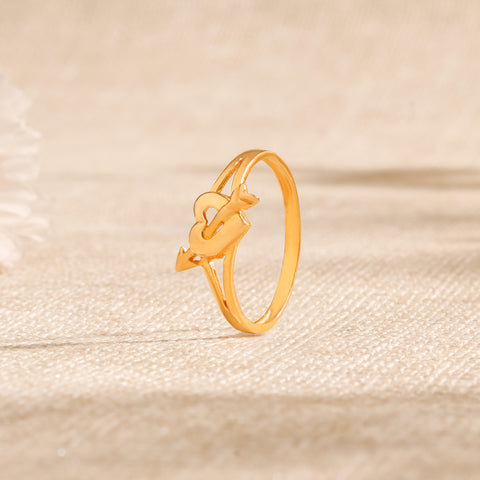 Kritika Heart Arrow Gold Ring