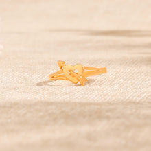 Kritika Heart Arrow Gold Ring