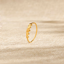 Kiara Golden Hearts Love Band Gold Ring