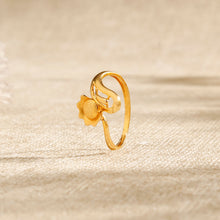 Kamini Floral Swirl Gold Ring