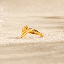 Kamini Floral Swirl Gold Ring
