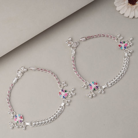 Deepti Silver Anklets