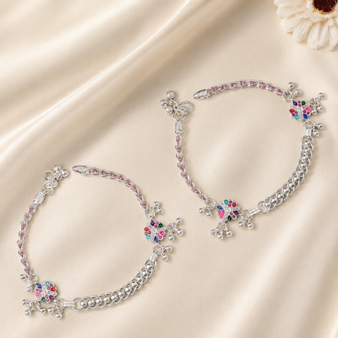Deepti Silver Anklets