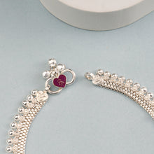 Nandini Elegant Dot Silver Anklets