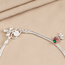 Eshita Colorful Tribal Silver Anklets