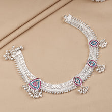 Rubina  Silver Anklets