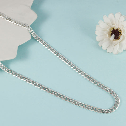 Aaditya Bold Silver Curb Silver Chain