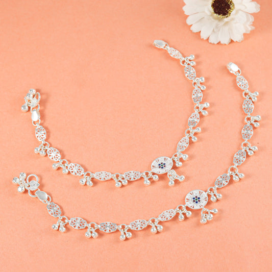 Jiya Silver Anklets