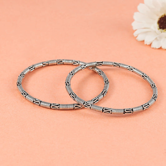 Advika Elegant Silver Bangles