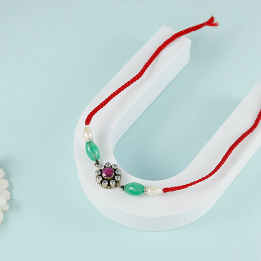 Beautiful Real Genuine  Silver Rakhi