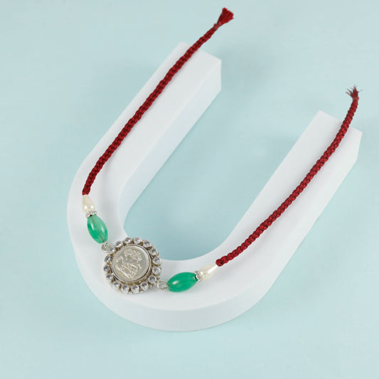 Traditional Silver Rakhi