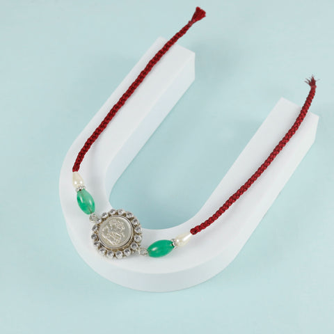 Traditional Silver Rakhi