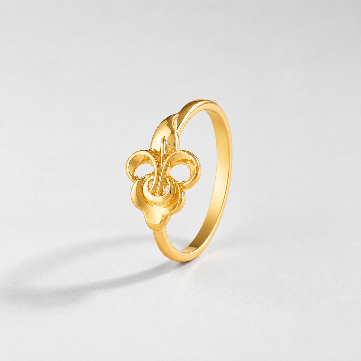 Divya Luxe Blossom Motif Gold Ring