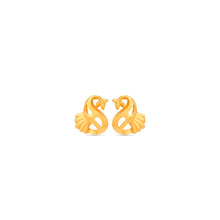 Peacock Design Gold Baby Earrings