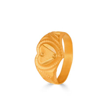 Little Heart Charm Gold Ring For Kids
