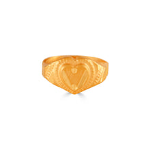 Little Heart Charm Gold Ring For Kids