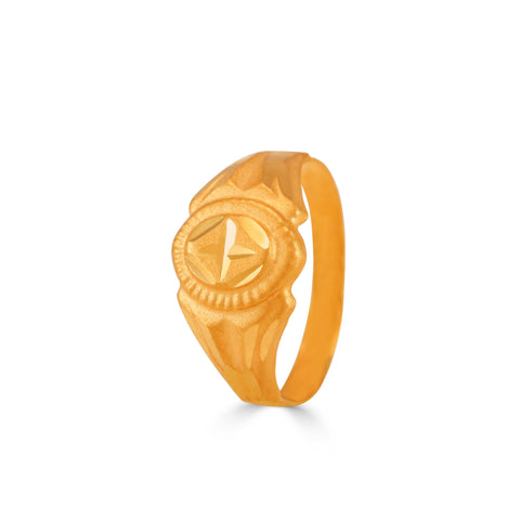 Little Star Ring Etched Gold Ring For Ring
