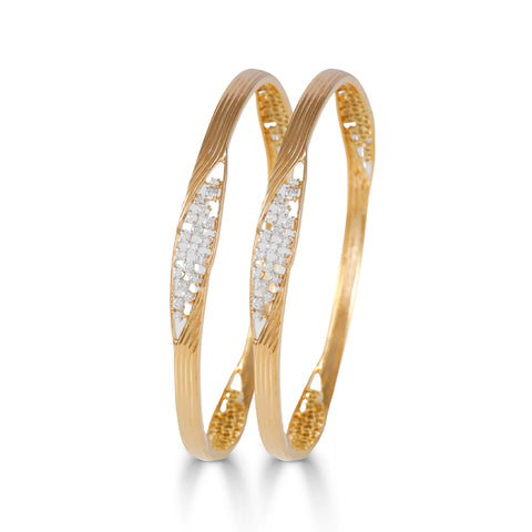 Minimal Shimmer Diamond Bangles
