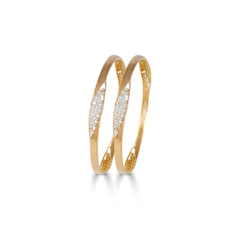 Minimal Shimmer Diamond Bangles