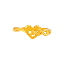 Seema Elegant heart-Knot Gold Ring