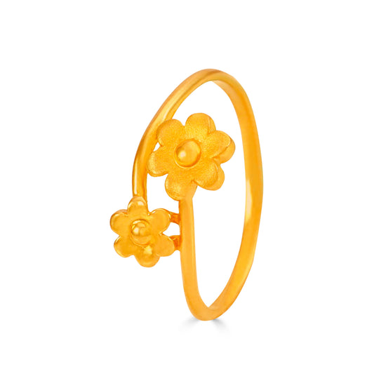 Lily  Floral Elegance Design  Gold Ring