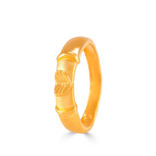 Leaf Embrace Gold Design Band Ring