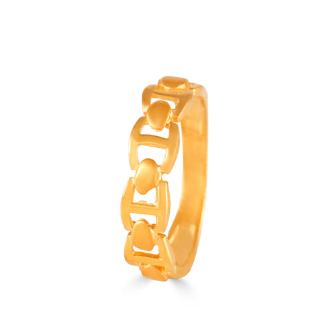 Sara Golden Leaf Motif  Gold Ring