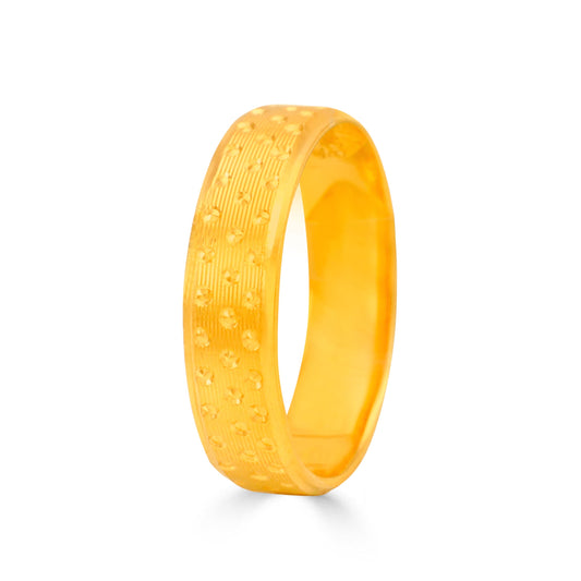 Meera Radiant Patterned  Gold Design Band-Ring