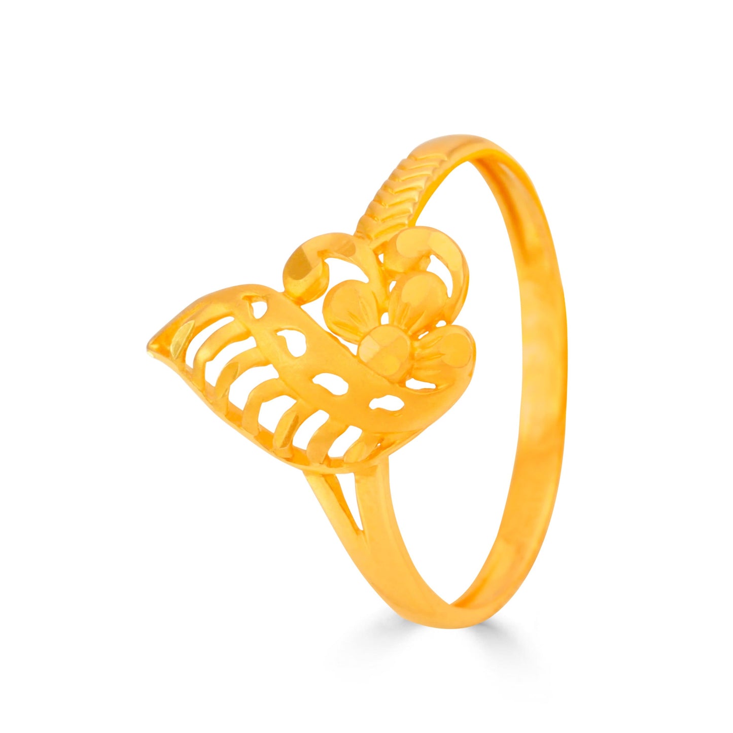 Emma Floral Grace Gold Design Ring