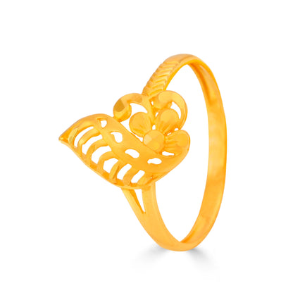 Emma Floral Grace Gold Design Ring