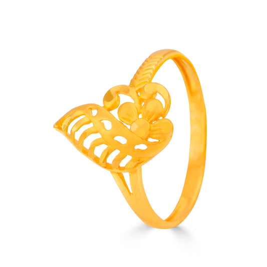 Emma Floral Grace Gold Design Ring