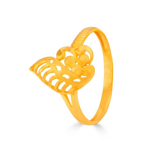 Emma Floral Grace Gold Design Ring