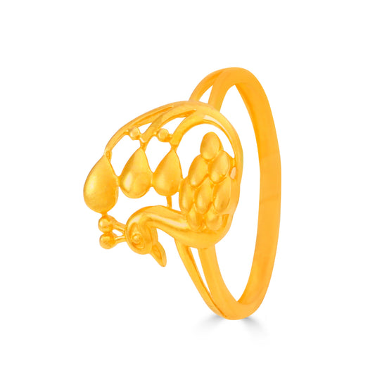 Tara Graceful Peacock Gold Ring