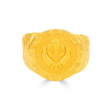 Zain Bold Sikh Gold Ring