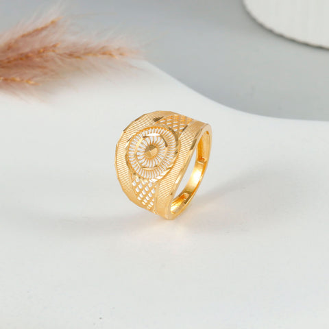 Nitya Luxury Sun Motif Gold Ring
