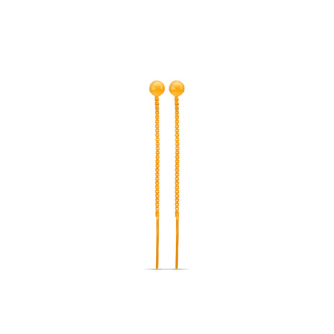 Elegant long drop Gold Earrings