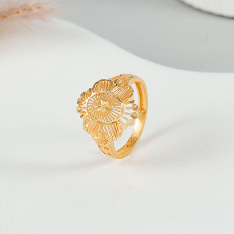 Deepti Floral Filigree Gold Ring